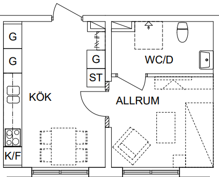 Lägenhet, 2 rooms, 37 sqm, Helsingborg – bild 15