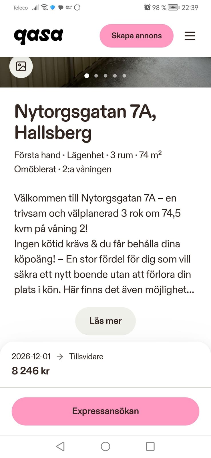 3 rok · 72 m² i Hallsberg – Hallsberg