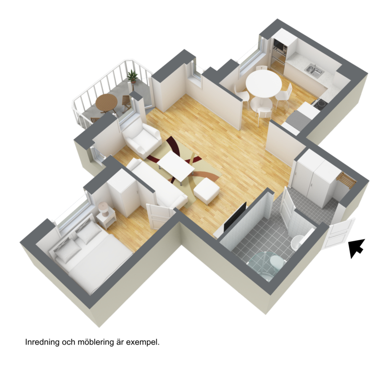 Lägenhet, 2 rooms, 46 sqm, Borås – bild 4