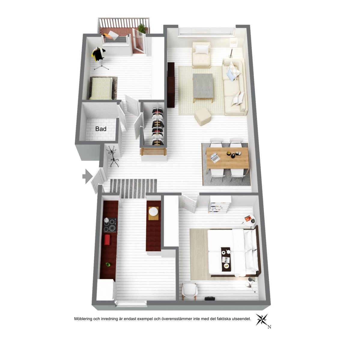Lägenhet, 3 rooms, 77 sqm, Västerhaninge – bild 3