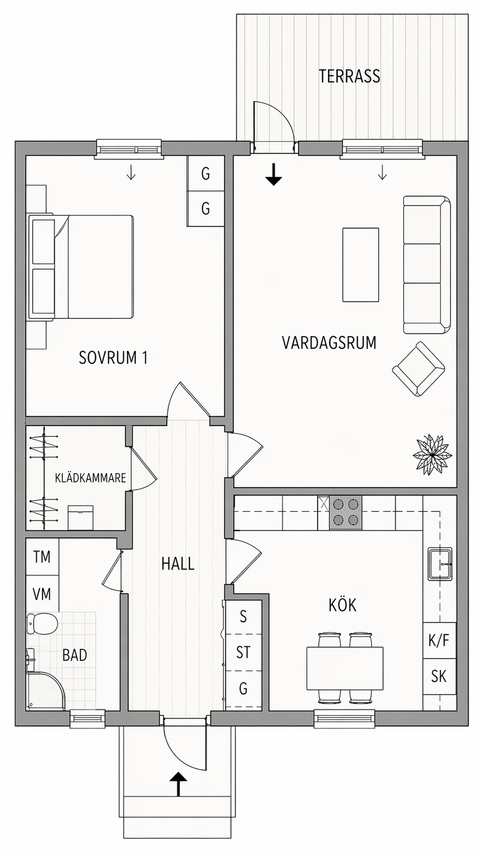 Lägenhet, 2 rooms, 65 sqm, Hillared – bild 5
