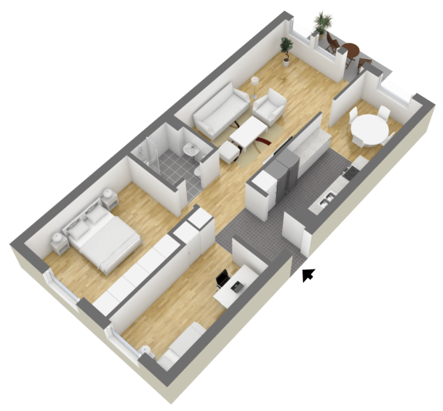 Lägenhet, 3 rooms, 76 sqm, Karlstad