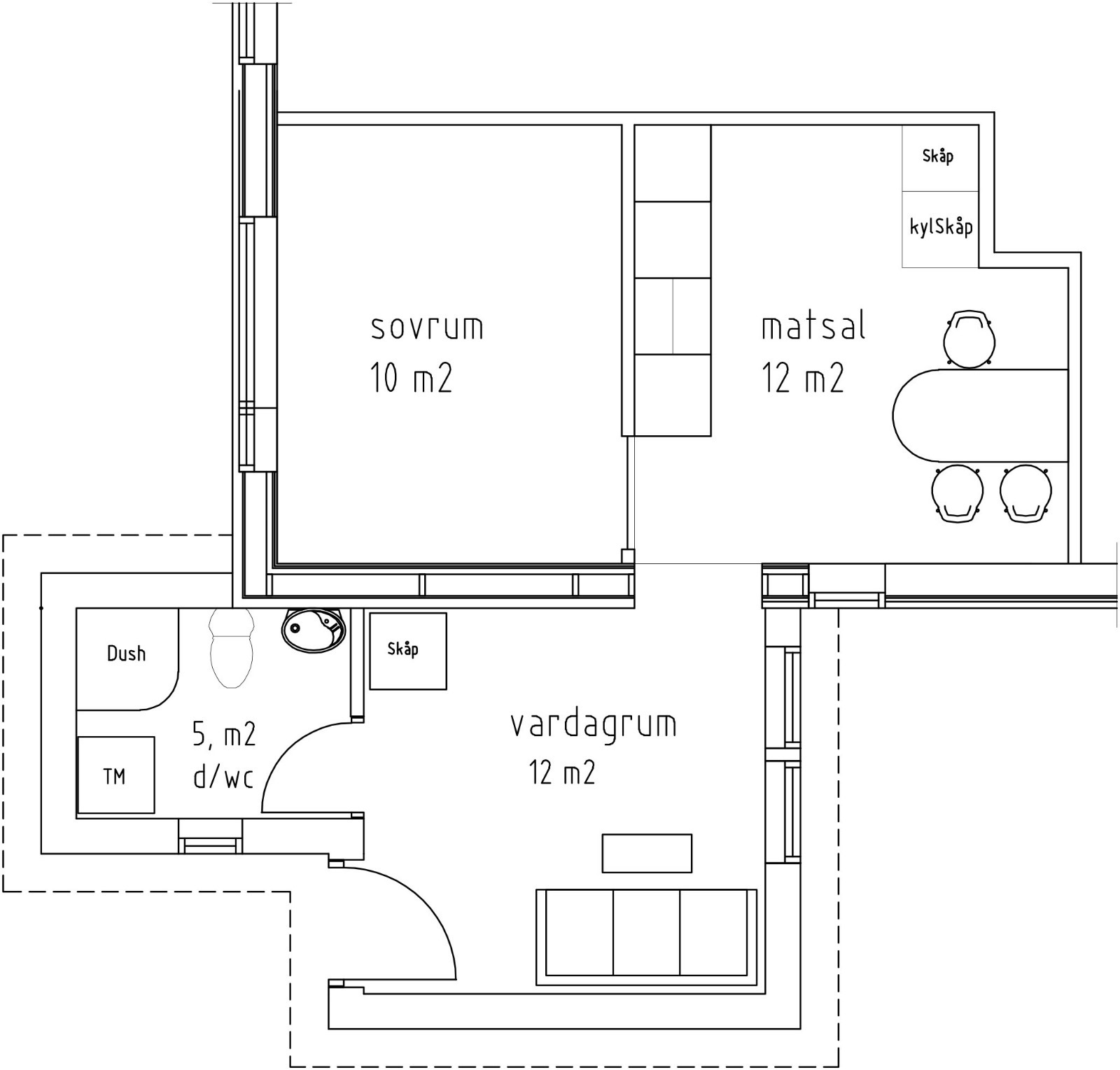 2 rok · 40 m² i Handen – Handen