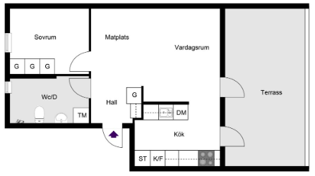2 rok · 44 m² i Bro – bild 6