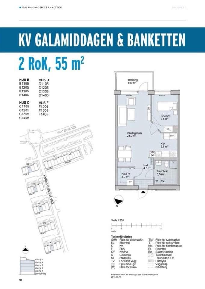Lägenhet, 2 rooms, 55 sqm, Sköndal
