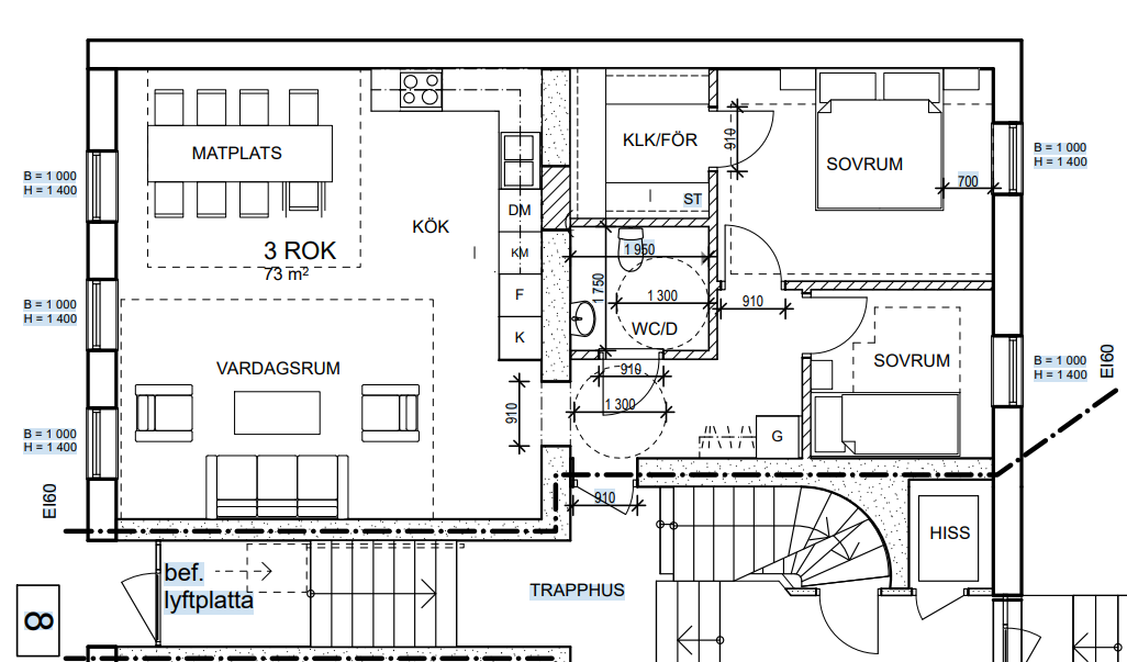 3 rok · 73 m² i Halmstad – bild 3