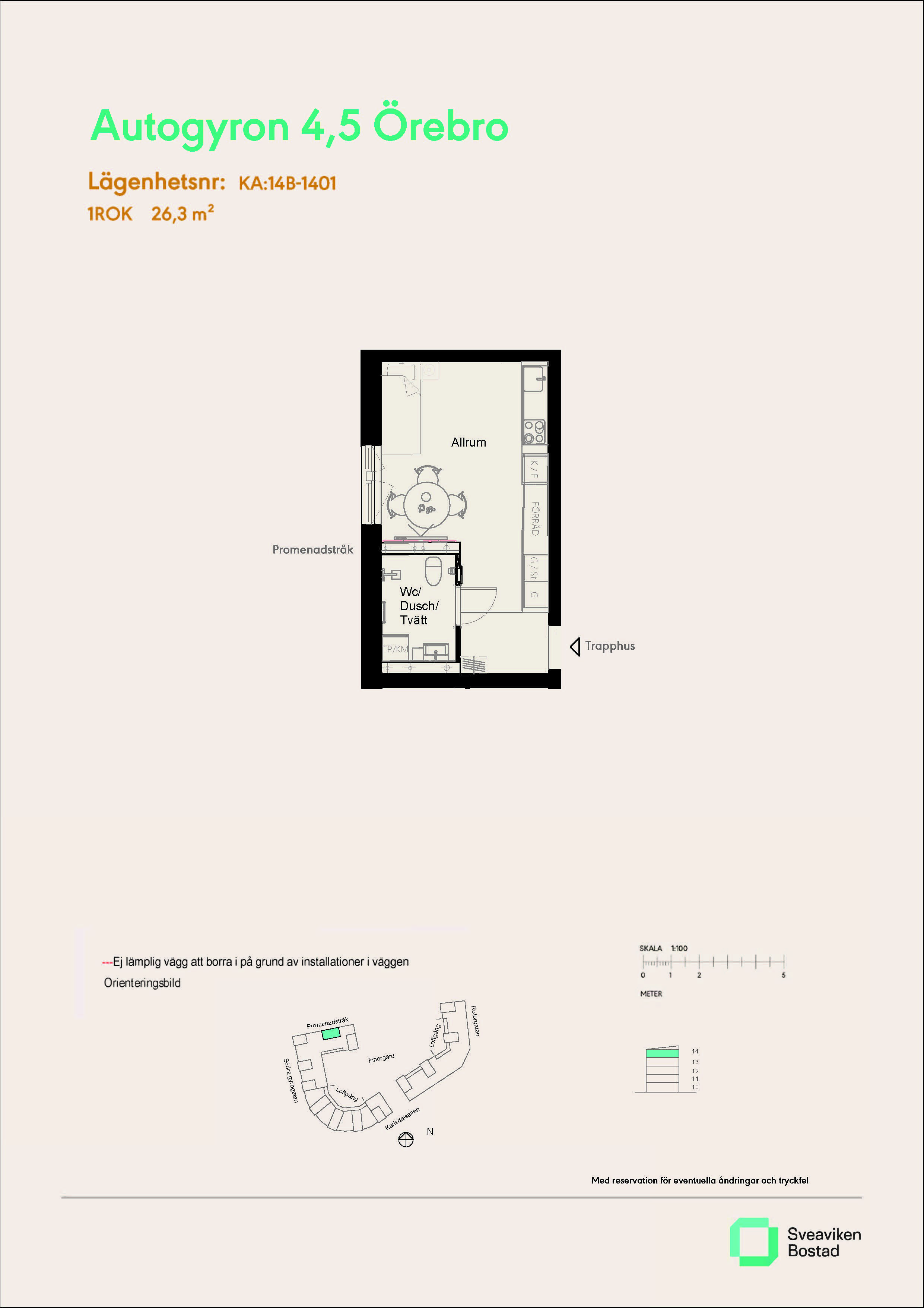 Lägenhet, 1 rooms, 26 sqm, Örebro – bild 4