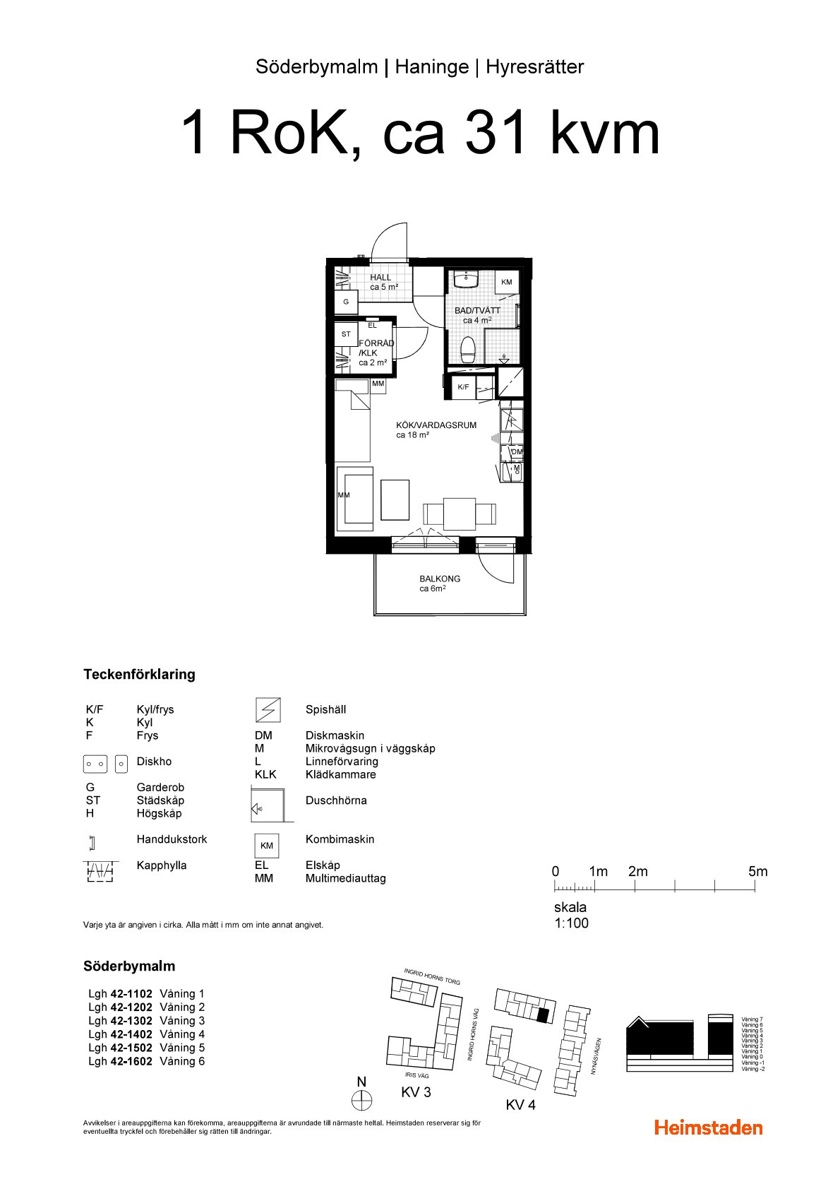 Lägenhet, 1 rooms, 30 sqm, Handen – bild 6