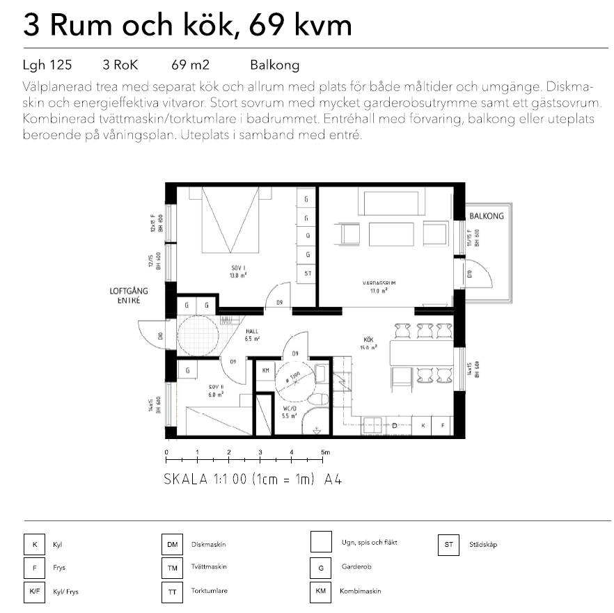 Lägenhet, 3 rooms, 68 sqm, Klippan – bild 7