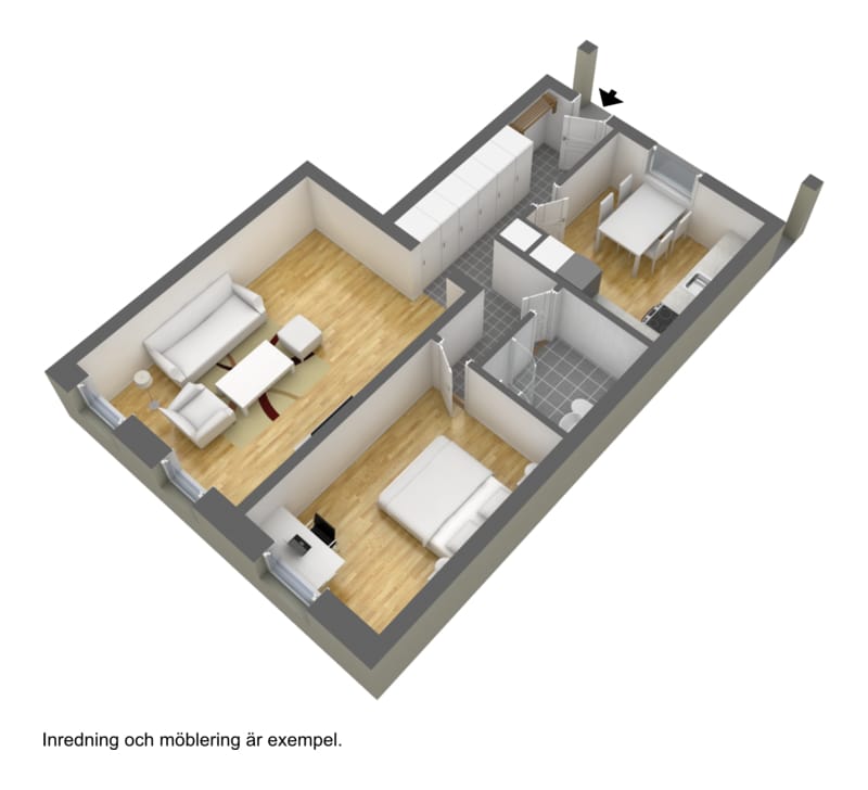 Lägenhet, 2 rooms, 58 sqm, Helsingborg