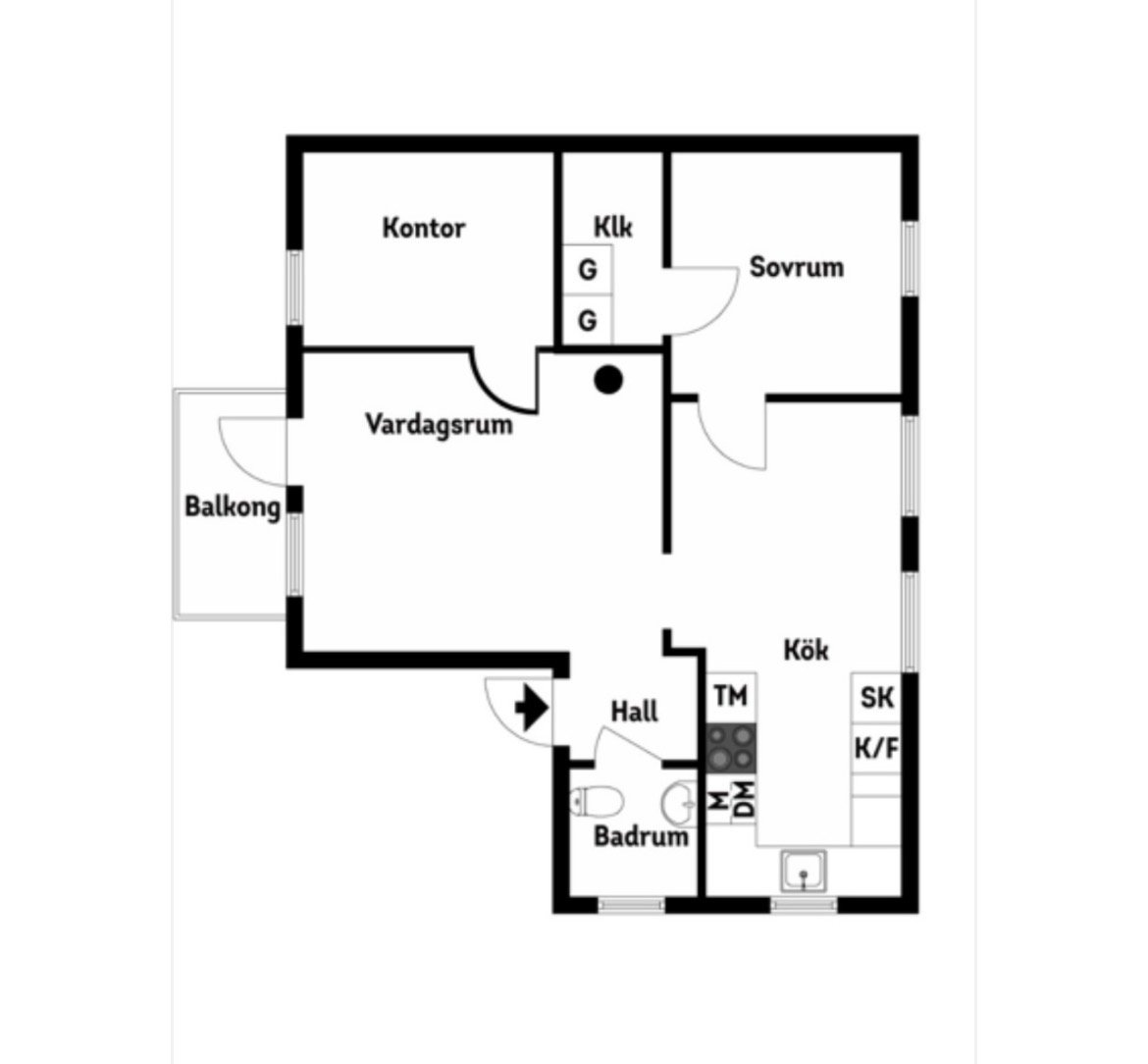 Lägenhet, 3 rooms, 54 sqm, Kungälv
