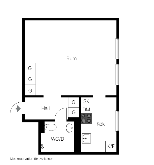 Lägenhet, 1 rooms, 32 sqm, Älvsjö – Älvsjö