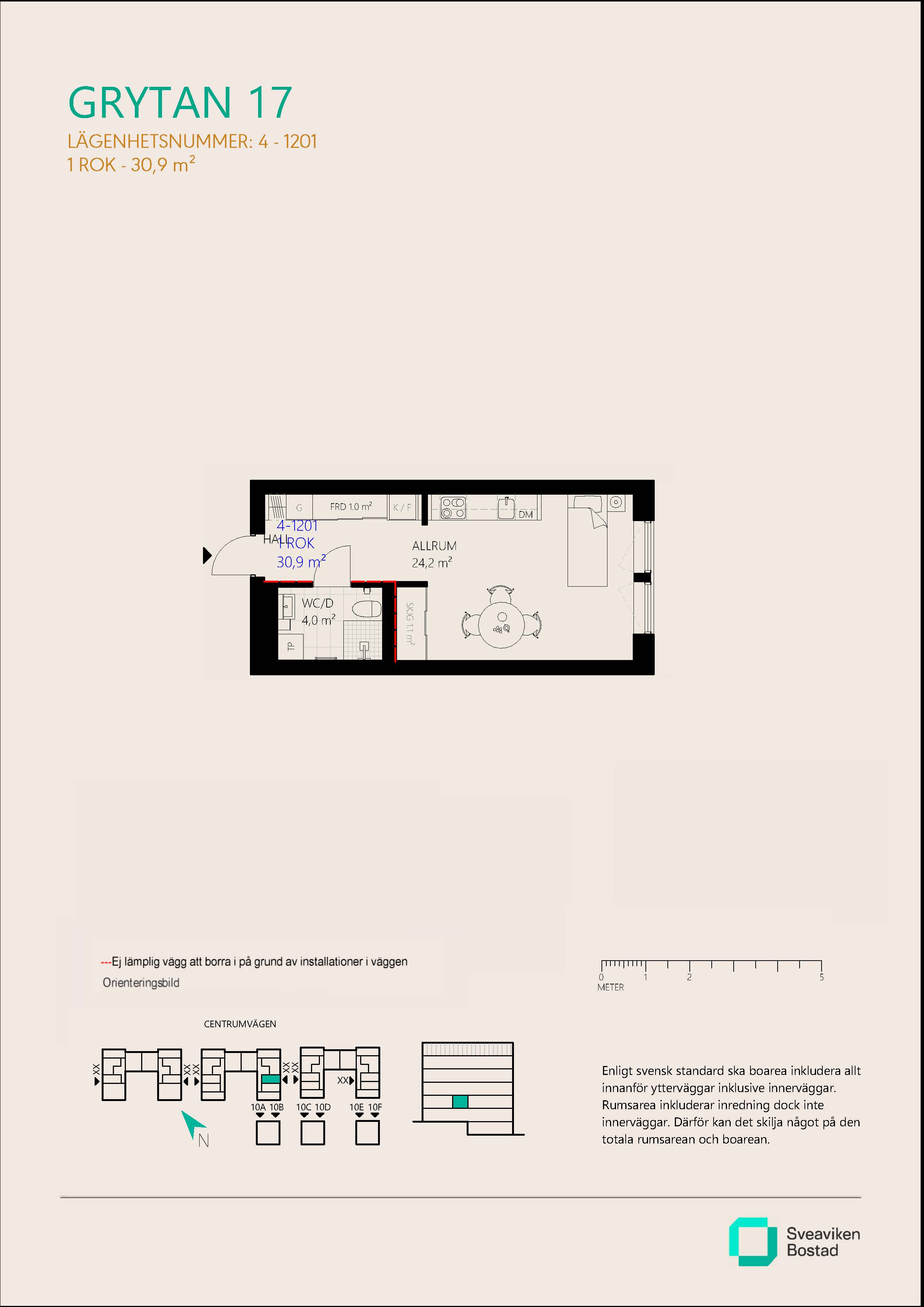 Lägenhet, 1 rooms, 30 sqm, Nykvarn – bild 3
