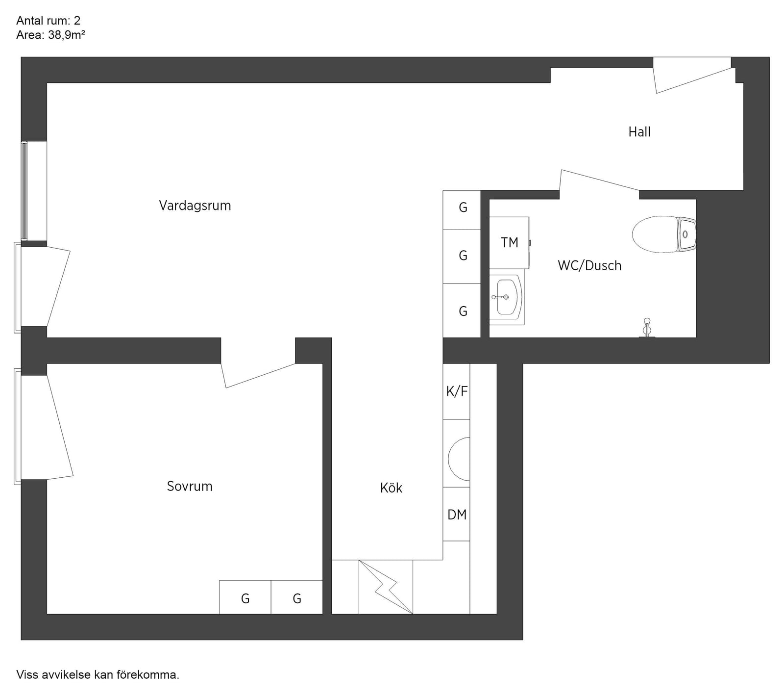 2 rok · 38 m² i Karlstad – bild 5