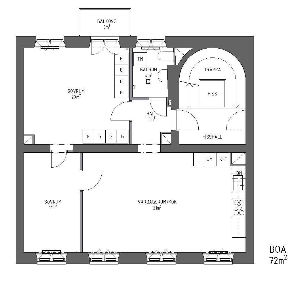 Lägenhet, 3 rooms, 72 sqm, Stockholm – bild 2