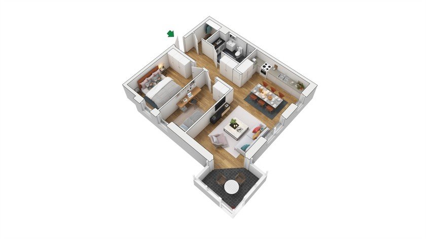 Lägenhet, 3 rooms, 80 sqm, Falkenberg