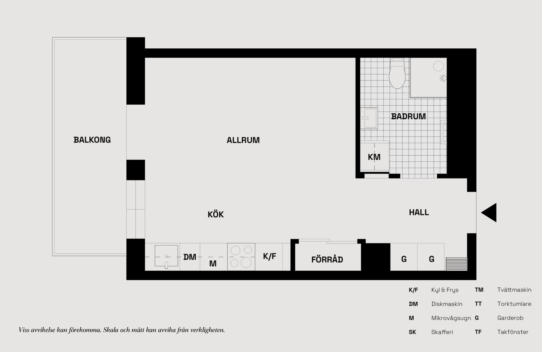 Lägenhet, 1 rooms, 31 sqm, Järfälla