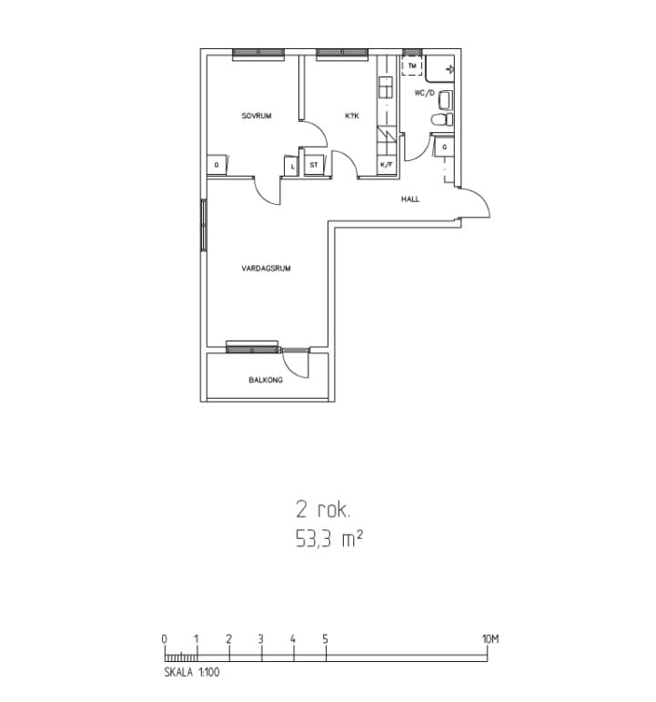 2 rok · 55 m² i Växjö – bild 13