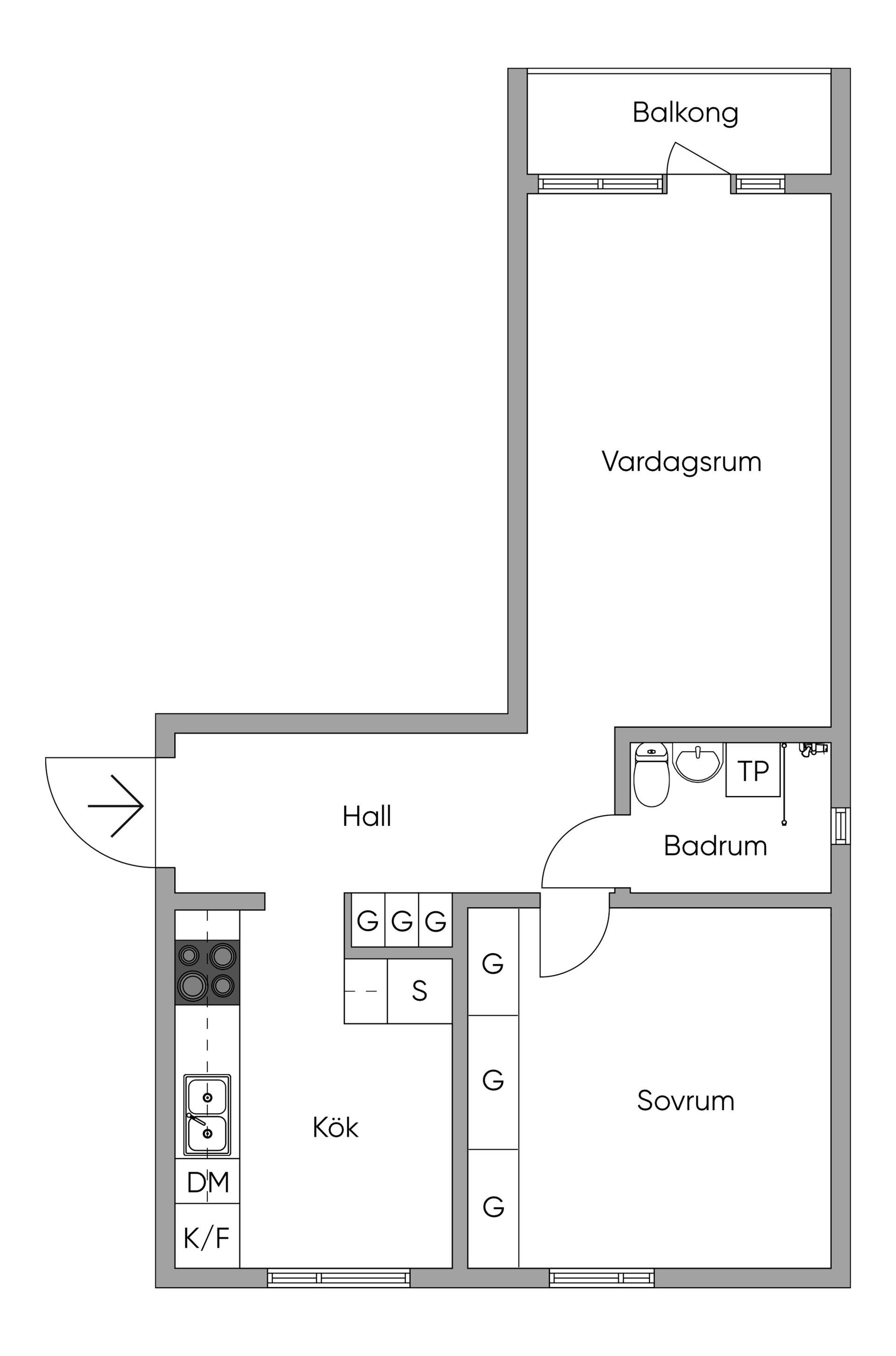 Lägenhet, 2 rooms, 60 sqm, Gustavsberg – bild 6