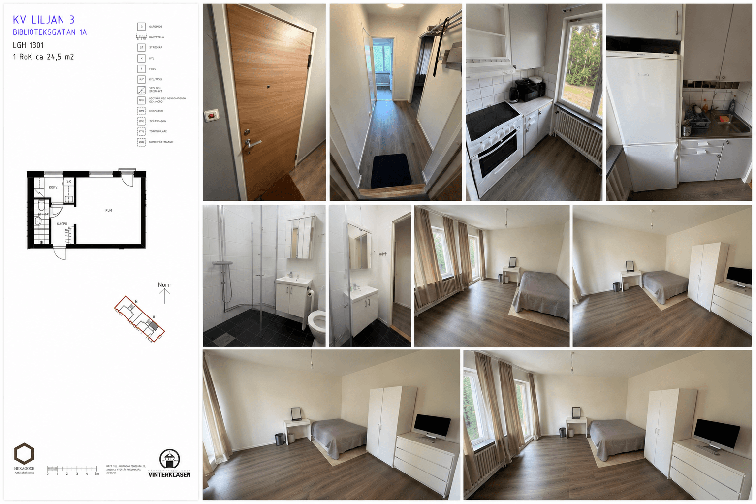 Lägenhet, 1 rooms, 24 sqm, Oxelösund