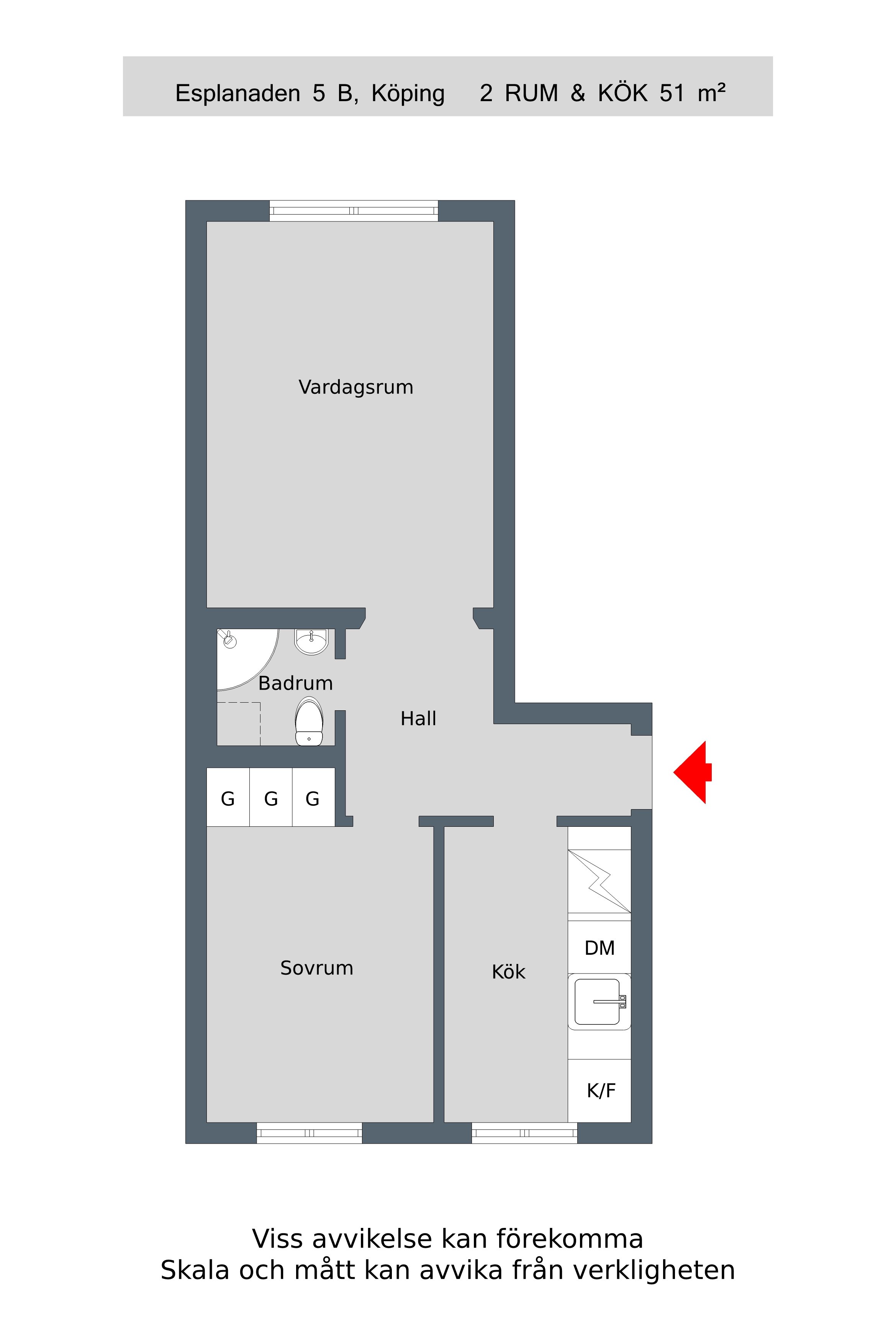 Lägenhet, 2 rooms, 51 sqm, Köping – bild 12