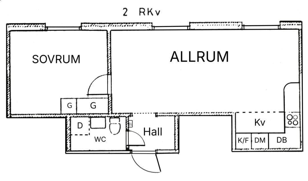 2 rok · 45 m² i Luleå
