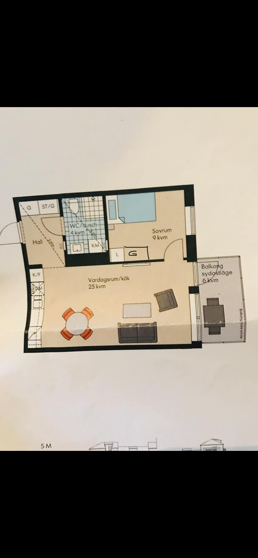 Lägenhet, 2 rooms, 45 sqm, Uppsala