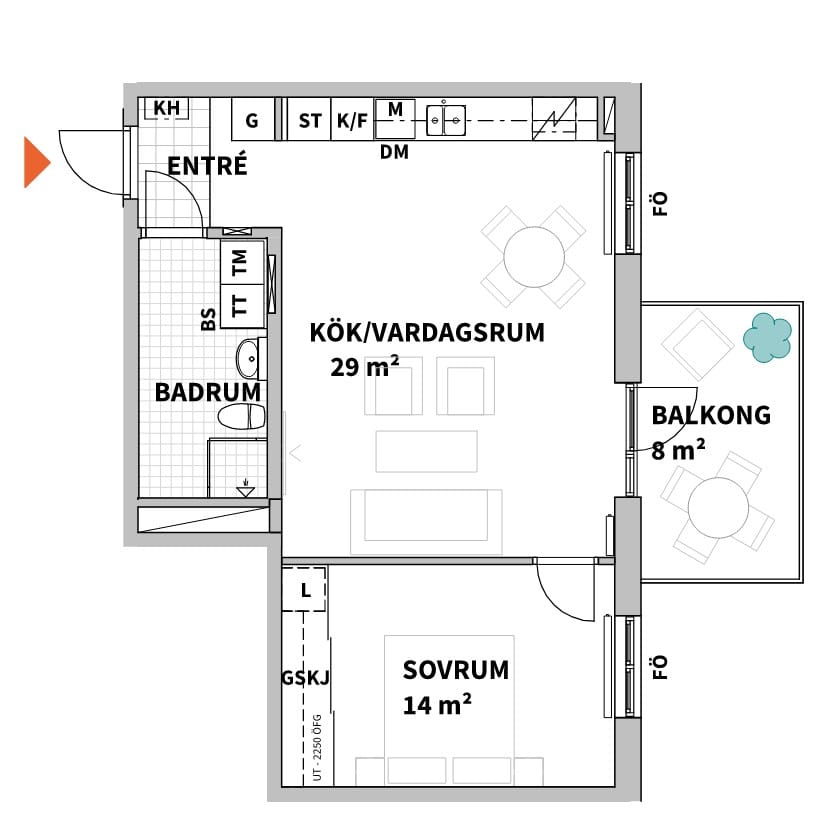 2 rok · 55 m² i Borås – bild 6