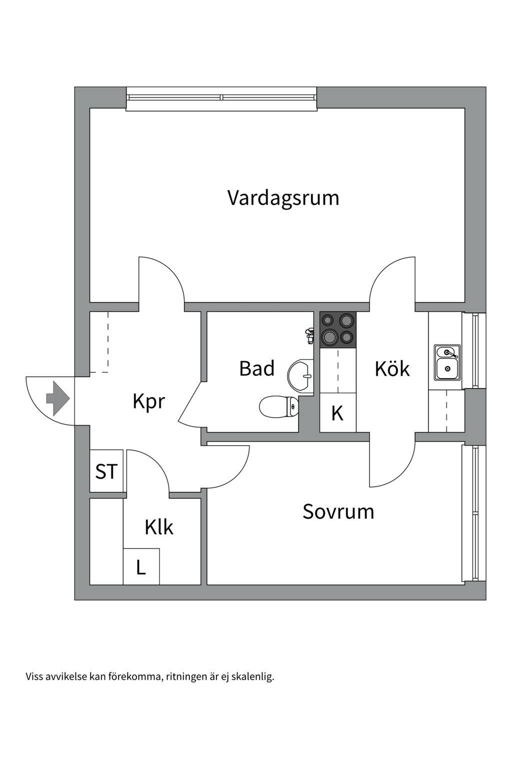 Lägenhet, 2 rooms, 42 sqm, Västerås