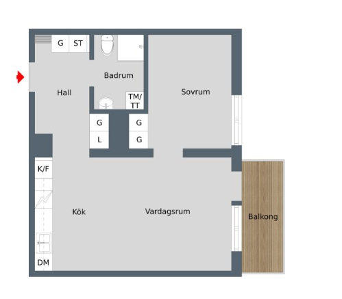 Lägenhet, 2 rooms, 49 sqm, Nyköping – bild 8