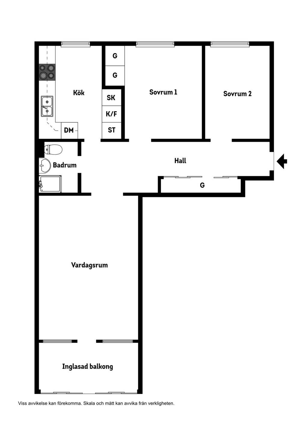 Lägenhet, 3 rooms, 73 sqm, Nynäshamn
