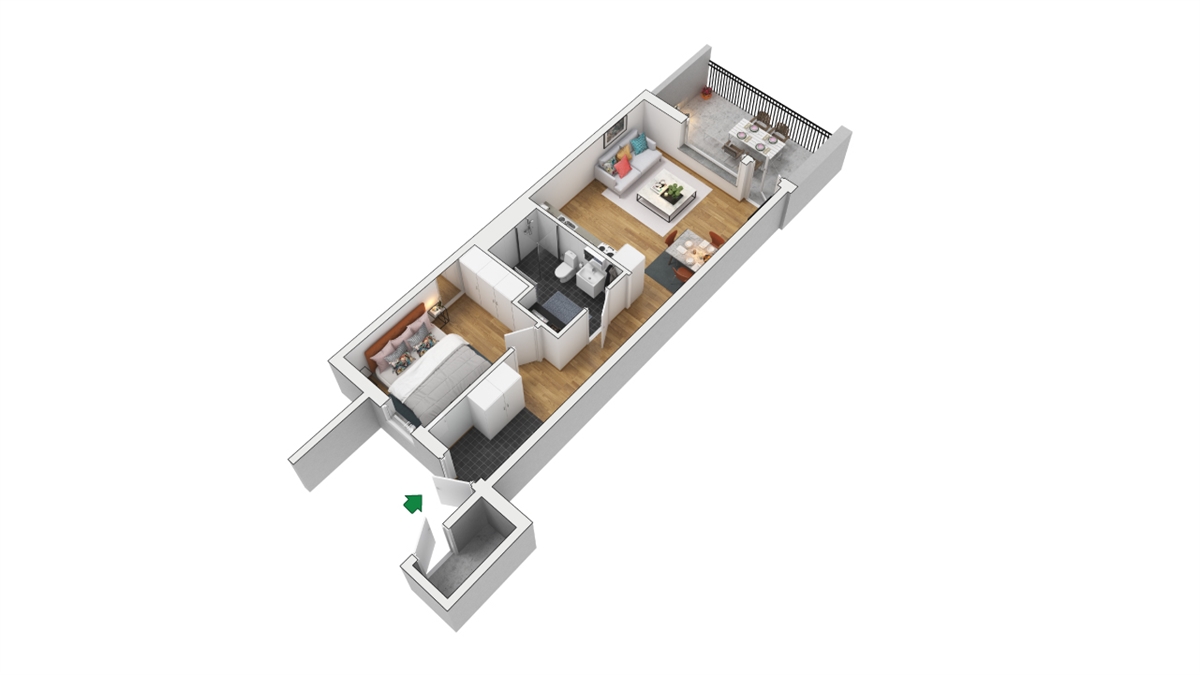 Lägenhet, 2 rooms, 50 sqm, Falkenberg