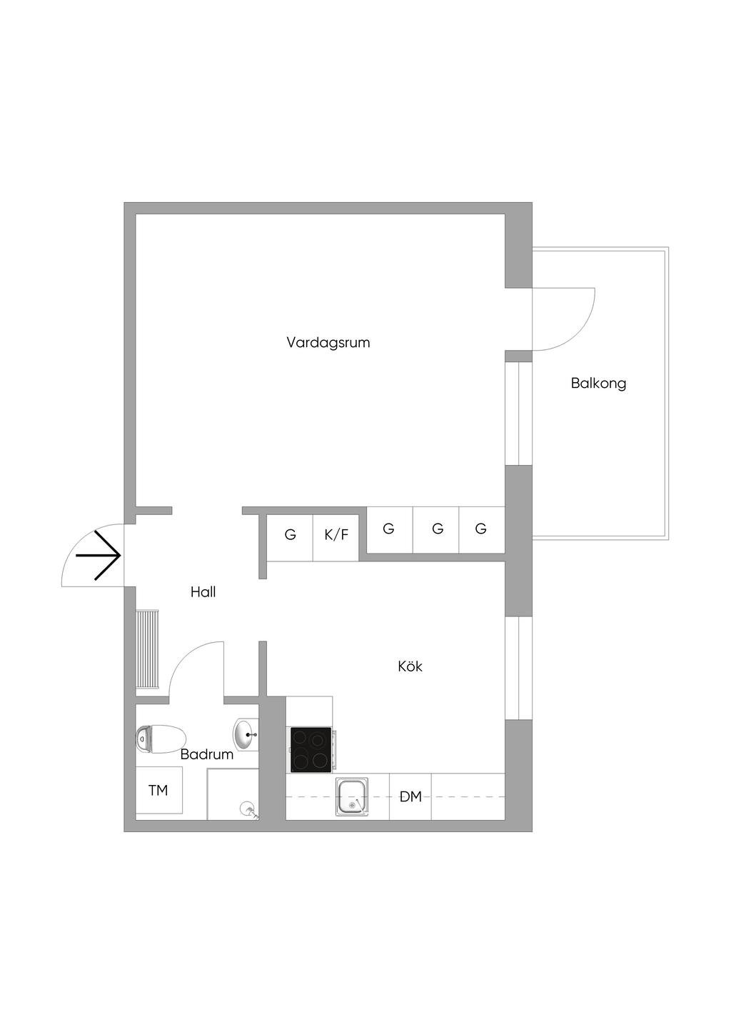 Lägenhet, 1 rooms, 41 sqm, Avesta – bild 8