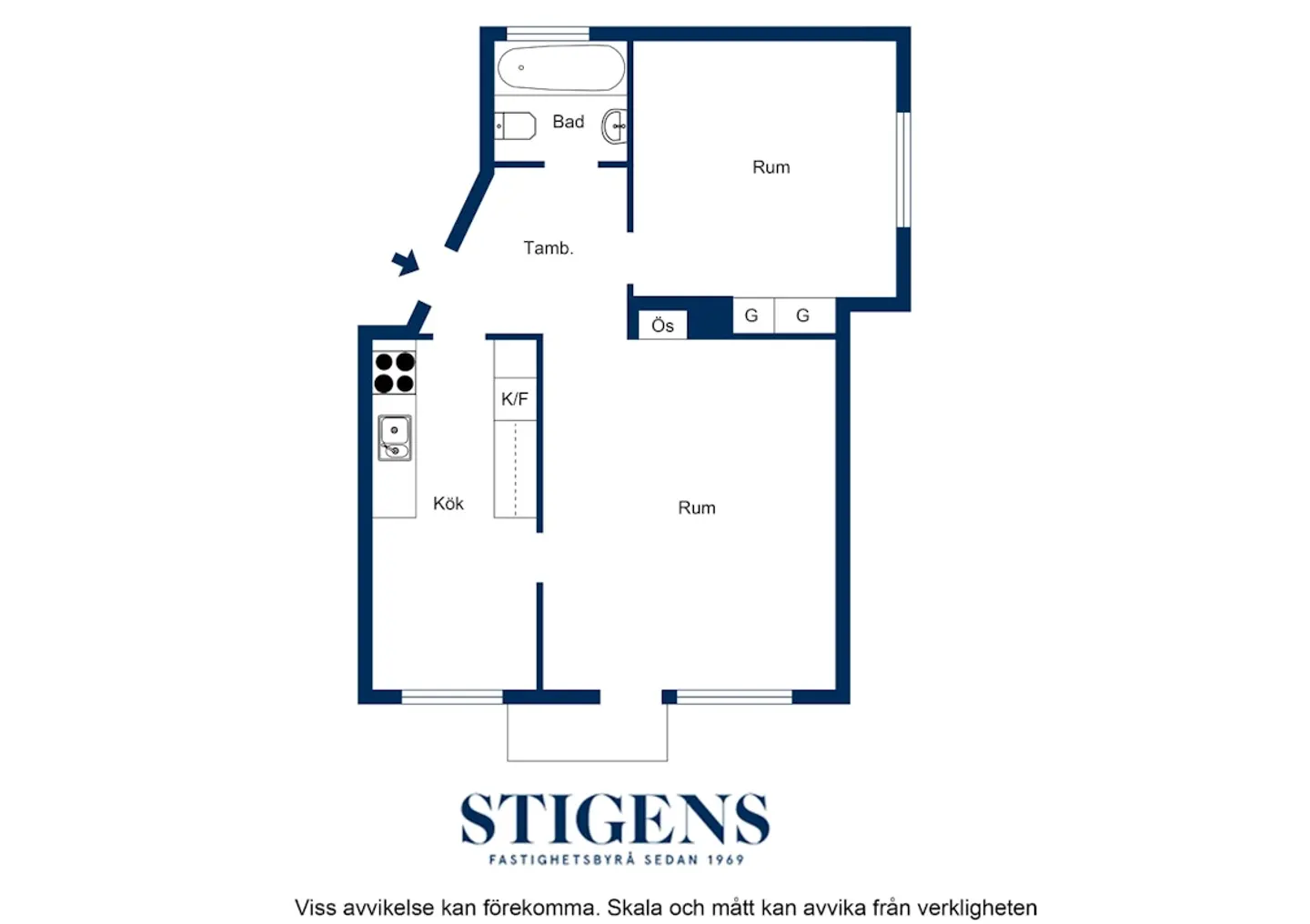 2 rok · 45 m² i Johanneshov – Johanneshov