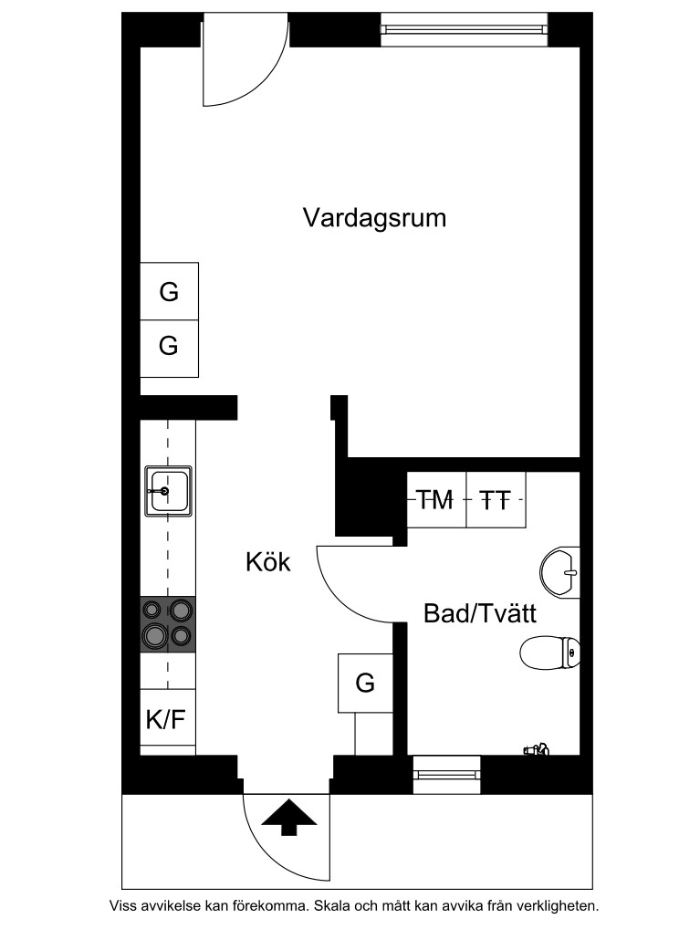 Lägenhet, 1 rooms, 34 sqm, Stockholm – bild 2