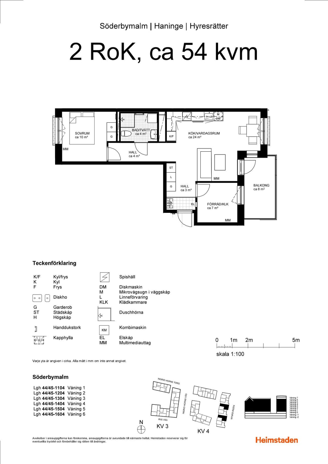2 rok · 54 m² i Handen – bild 9
