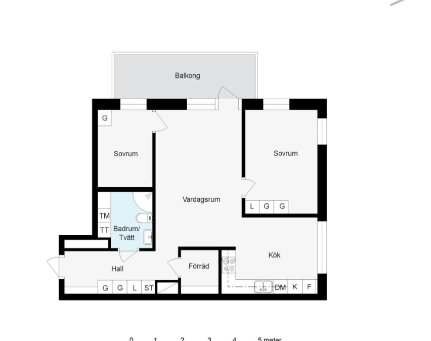 Lägenhet, 3 rooms, 8 sqm, Hovås