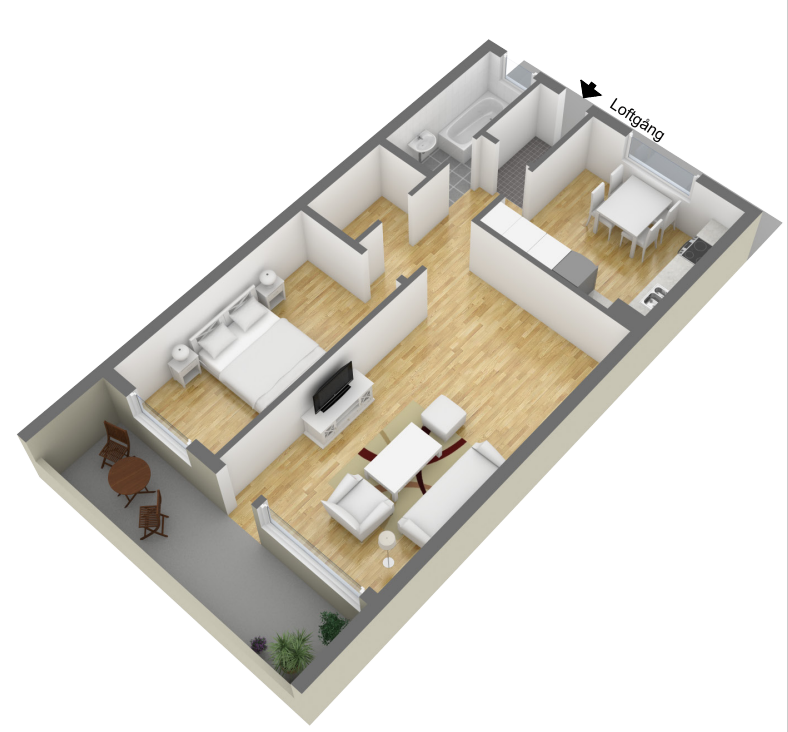 Lägenhet, 2 rooms, 64 sqm, Karlstad