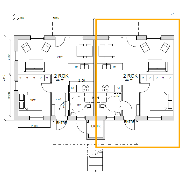Lägenhet, 2 rooms, 44 sqm, Kalmar – bild 8
