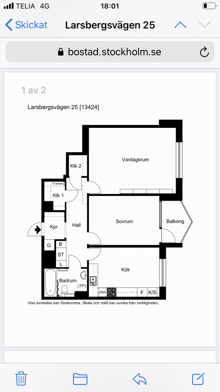 Lägenhet, 2 rooms, 69 sqm, Lidingö – bild 2