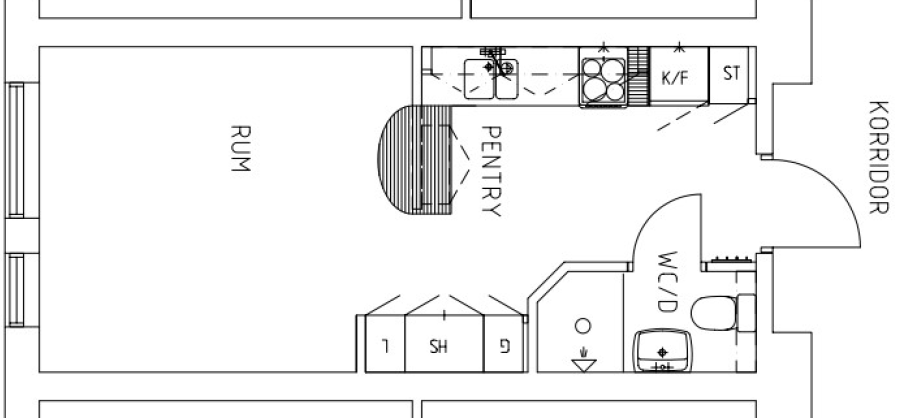 Lägenhet, 1 rooms, 25 sqm, Stockholm