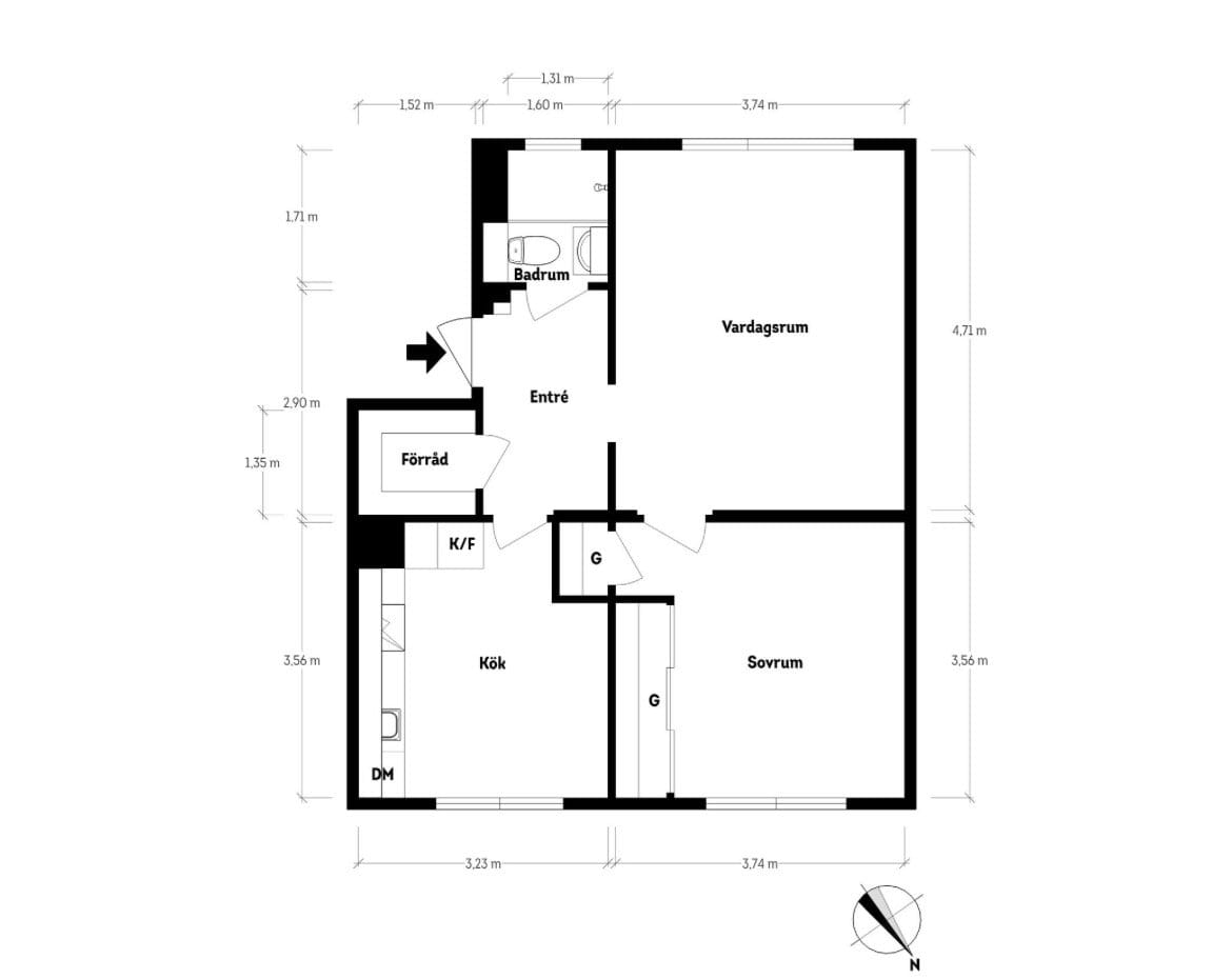 2 rok · 54 m² i Göteborg – bild 11