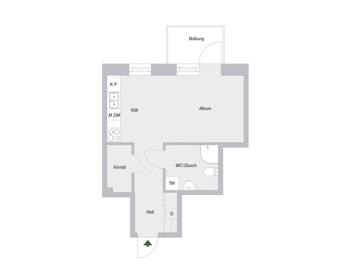 Lägenhet, 1 rooms, 30 sqm, Norsborg – Norsborg