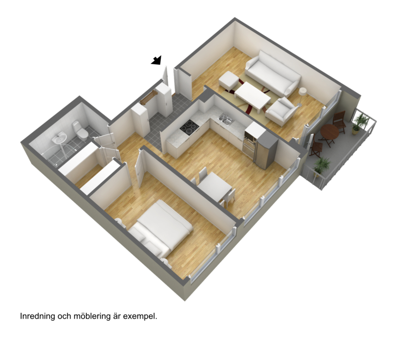 Lägenhet, 2 rooms, 66 sqm, Borås – bild 3