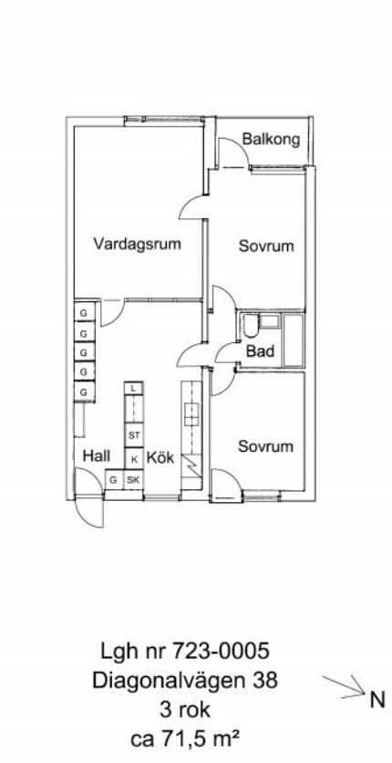 3 rok · 71 m² i Nyköping – bild 3