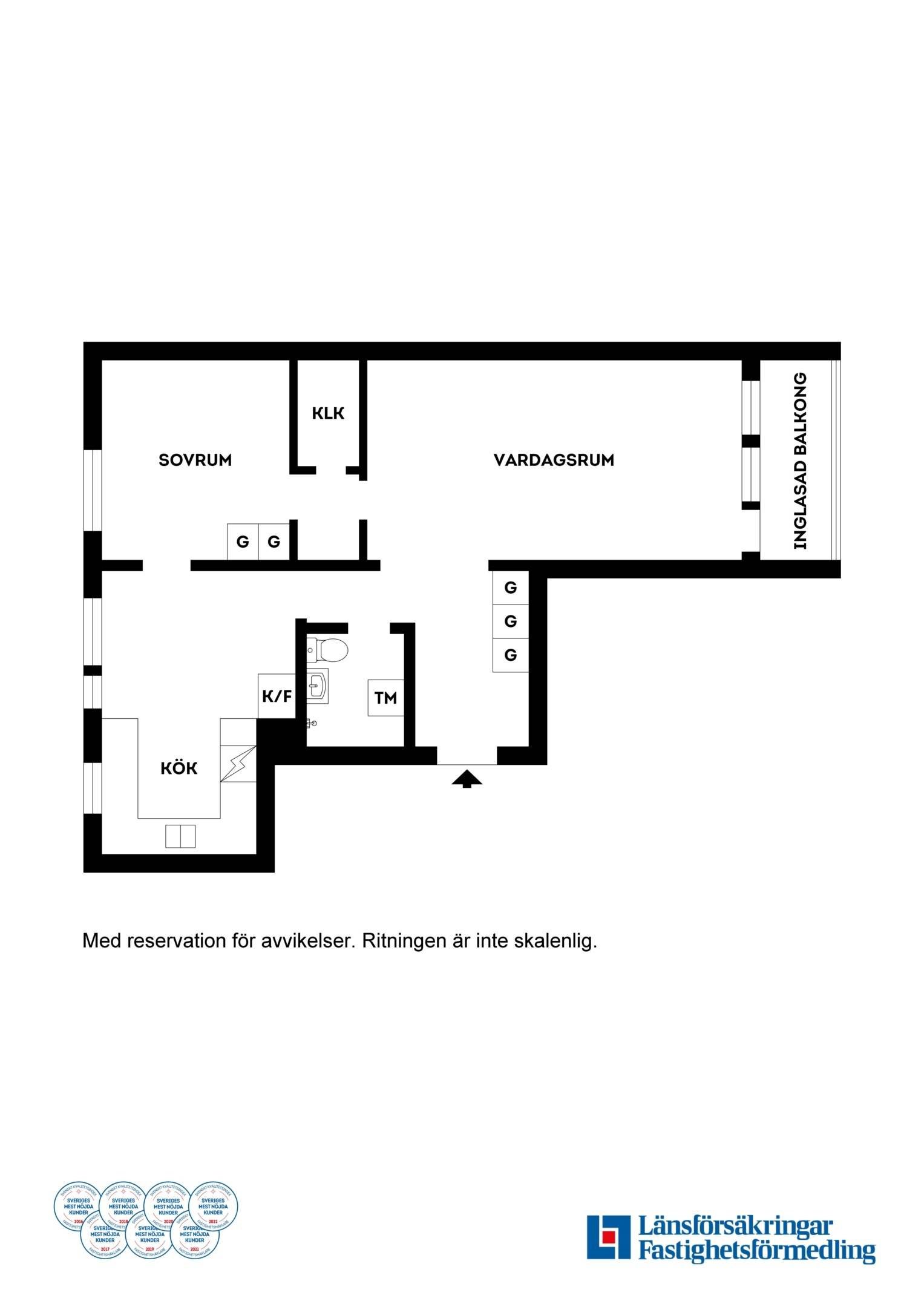 Lägenhet, 2 rooms, 66 sqm, Brandbergen
