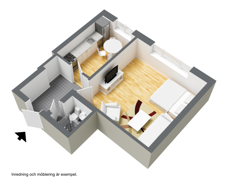Lägenhet, 1 rooms, 36 sqm, Helsingborg – bild 2