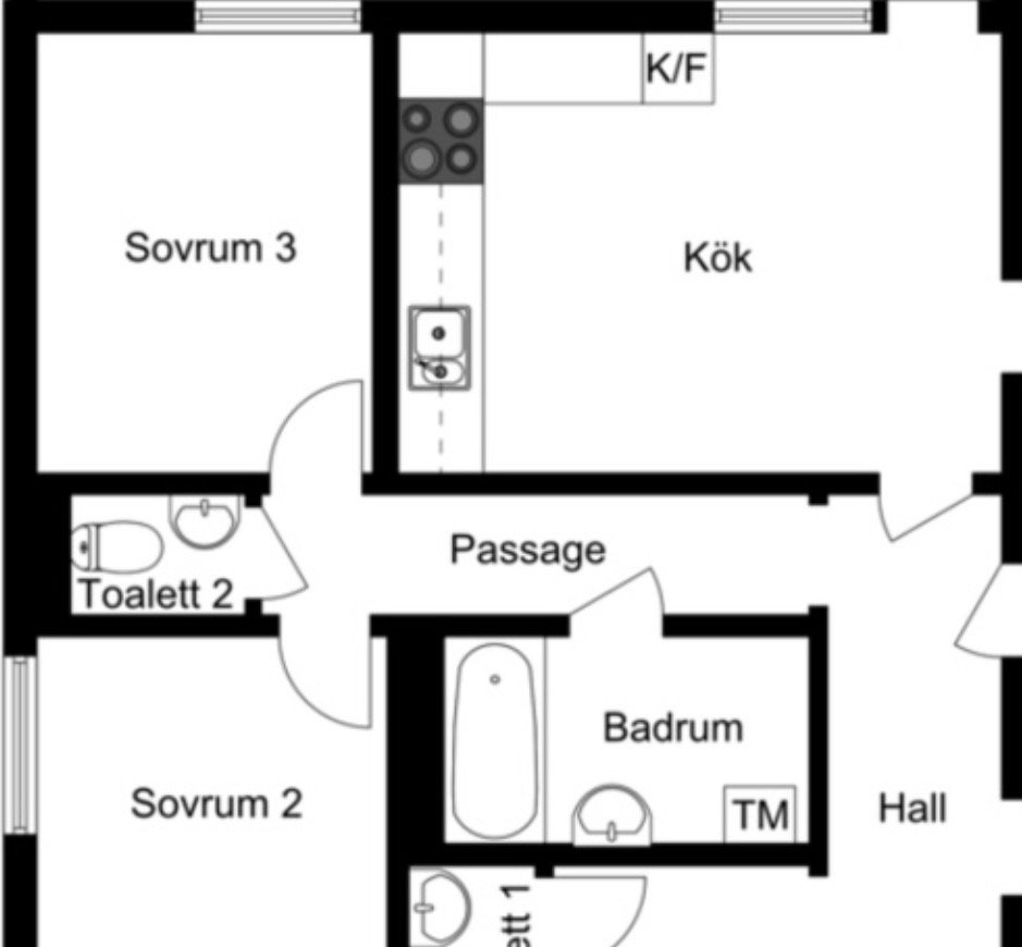 Lägenhet, 2 rooms, 35 sqm, Sundbyberg