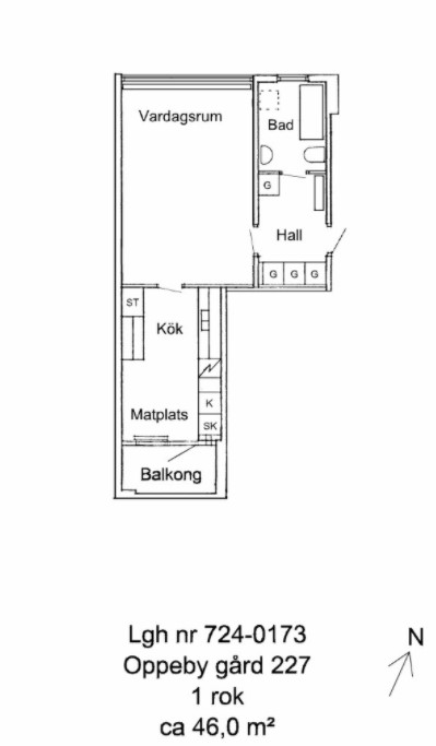 1 rok · 46 m² i Nyköping – bild 3