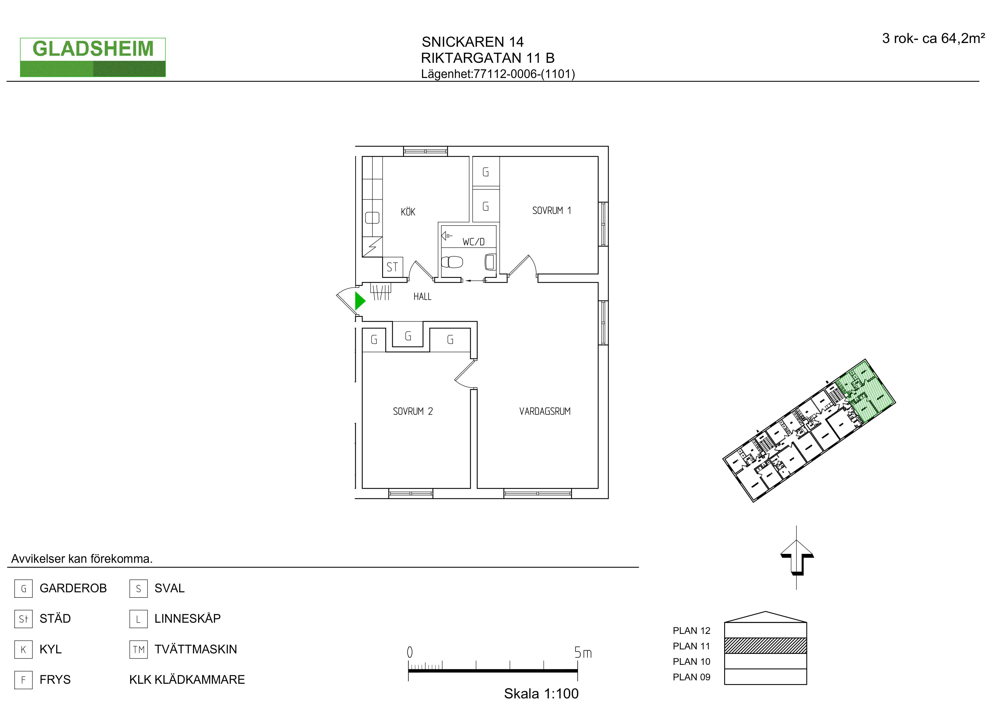 Lägenhet, 3 rooms, 64 sqm, Torshälla – bild 5